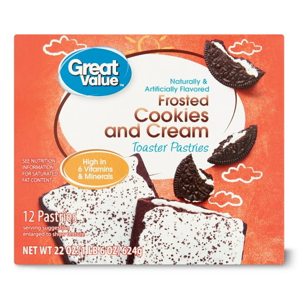 Uoverensstemmelse fire evig Great Value Frosted Toaster Pastries, Cookies and Cream, 22 oz, 12 Count - Walmart.com Uoverensstemmelse fire evig Great Value Frosted Toaster Pastries, Cookies and Cream, 22 oz, 12 Count - Walmart.com