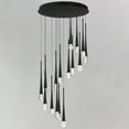 thumbnail image 3 of E24230-122BK ET2 Lighting Pierce - 48W 16 LED Chandelier-19 Inches Tall and 24.75 Inches Wide-Black Finish, 3 of 5