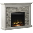 thumbnail image 4 of Rustic Wall Mantel Electric Fireplace with Stacked Stone Look, 4 of 7