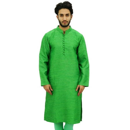 

Atasi Ethnic Men s Kurta Pyjama Set Green Bollywood Designer Shirt-Small