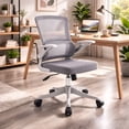 thumbnail image 4 of Ilios Innova | Silla de Oficina Ergonómica de Malla Gris con Soporte Lumbar, Altura Ajustable, Base Metálica con Ruedas 360°, Diseño Transpirable Moderno, 4 of 9