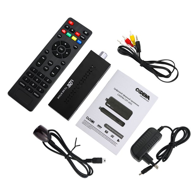 Receptor de TV Box Control remoto Reproductor de medios digitales Compatible con HDMI 512MB TV Network Player Stick Enchufe de la UE Inevent EL001417-00B