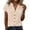 Beige1, variant on Womens Short Sleeve Button down Shirts Cotton Linen Casual Loose Fitted Lightweight Comfy Work Shirt Tops with Pockets