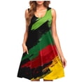 thumbnail image 1 of Vestido Casual de las Mujeres sin Mangas en Gradiente Cuello de Tripulación, Vestido Ligero de Primavera Y Verano de Poliéster, 1 of 7