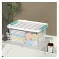 thumbnail image 7 of 20 Quart Storage Bins 4 Pack, Plastic Organizer Bins with Lids - Clear Latching Storage Containers for Home, Clothes, Toys, Books - 16.1 x 11.8 x 8.1 Inch, 7 of 7