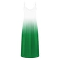 thumbnail image 4 of UPPADA Womens V Neck Plus Size Dress Floral Print Boho Sundress Casual Spaghetti Strap Maxi Dress Sleeveless Flowy Beach Dress My Recent Orders Green,XXXL, 4 of 5