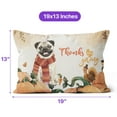 thumbnail image 4 of Happy Thanksgiving Pug with Turkey Pumpkins Autumn Vibes Pillow Cushion Double Sided Dog Lover Gifts Throw Pillow - 12018, 4 of 4