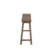 Boraam Wood Sonoma Bench in Barnwood Wire-Brush/Brown Finish