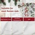 thumbnail image 7 of Valances for Windows Xmas Holly Berries Green Leaves Winter Snow Rod Pocket Short Curtain for bathroom living room bedroom Watercolor Plants Grey 1 Panel 54x18in, 7 of 7