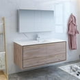 thumbnail image 2 of Fresca Catania 60" Wall Hung Single Sink Wood Modern Bathroom Vanity in Natural, 2 of 8