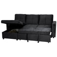thumbnail image 1 of Sofá Cama Con Almacenamiento Easy Living Tribeca Velvet Gris Oxford, 1 of 10