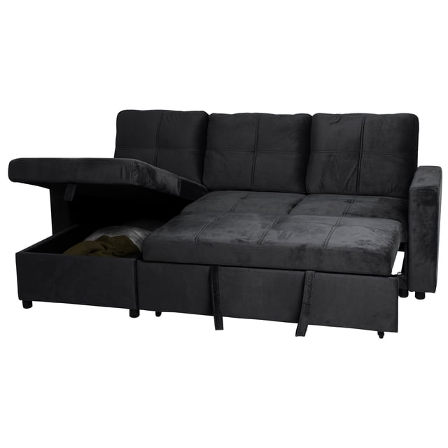 Sofá Cama Con Almacenamiento Easy Living Tribeca Velvet Gris Oxford
