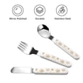 thumbnail image 3 of Salouo gold Snowflake print Pattern 3 Pieces Toddler Utensils, Kids Silverware Set Stainless Steel Utensils for Kids Children Safe Spoons Forks & Knife Dishwasher Safe, 3 of 8
