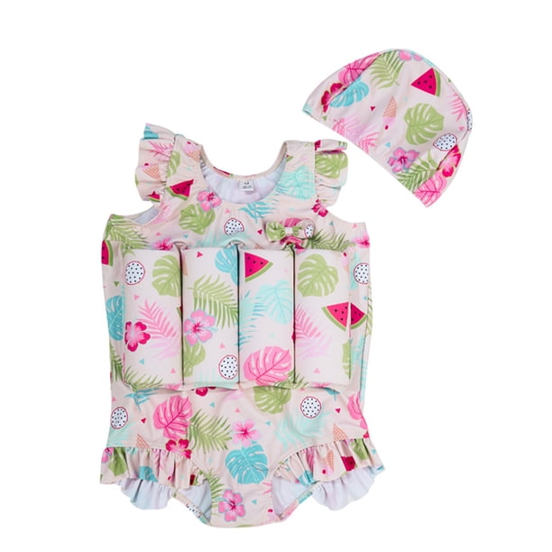 Traje de baño con flotador de una pieza para niños, chaleco de natación, traje de baño flotante desmontable, perfecto para que los niños o los bebés aprendan a nadar