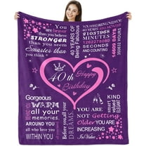 40th Birthday Gifts for Women Blanket 50"x60", 40th Birthday Gifts Ideas, 1982 Birthday Gifts Throw Blanket Women, 40th Birthday Gifts for Sister Wife Mom, 40-Year-Old Birthday Gift Ideas