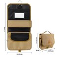 thumbnail image 4 of Bolsas de maquillaje Oxford, organizador de artículos de tocador portátil de viaje, bolsa de lavado colgante (caqui), 4 of 8