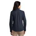 thumbnail image 2 of Port Authority Adult Female Women Plain Long Sleeves Shirt River Blue Nvy Large, 2 of 4