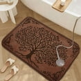 thumbnail image 3 of 1pc Tree Absorbent Non-Slip Bathroom Thickened Flannel Rug Decor,Soft,Quick Drying,Suitable For Indoor/outdoor Use,Bathrooms,Bedrooms,Kitchens,Terrace,Laundry Rooms,16"x24", 3 of 9