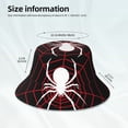 thumbnail image 2 of Kll Spider On The Web Bucket Hat for Women Men Packable Travel Beach Sun Hat Outdoor Rave Accessories Reflective Fisherman Cap, 2 of 6