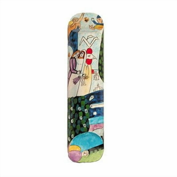 Small Wooden Mezuzah - Figures