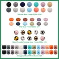 thumbnail image 3 of Wekvgz 235Pcs Silicone Beads Bulk Kit Multiple Styles and Shapes 14mm Flat Beads Fashion 15mm Round Beads Colorful 14mm Octagonal Beads 2.5cm Key Ring Dishwasher Safe for Keychain Making, 3 of 9