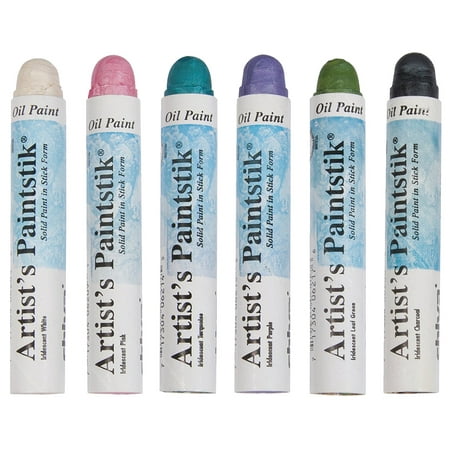 Iridescent Set - Shiva Artists Non-Toxic Oil Color Paintstick Set, 4-1/2 X 5/8 in, Assorted Iridescent Color, Set of 6