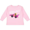 thumbnail image 3 of Inktastic Born to Race- Pink Race Car Boys or Girls Long Sleeve Toddler T-Shirt, 3 of 5