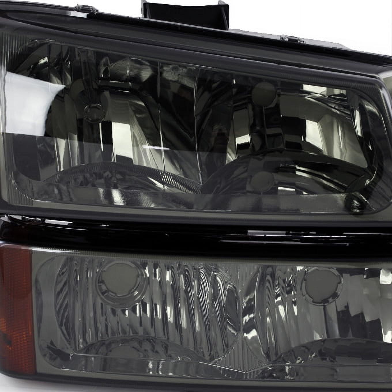 AKKON - For 2003-2006 Chevy Silverado Avalanche Replacement Smoked Headlights Driver/ Passenger Head Lamps Pair