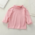 thumbnail image 2 of Kids Shirts For Girls Solid color Long Sleeve Tees For Crewneck Top Tees Shirts Cotton T Shirt Uniform Shirts For Girls Pink 5-6 Years Cute&nbsp;Boy Girl&nbsp;Clothing, 2 of 4