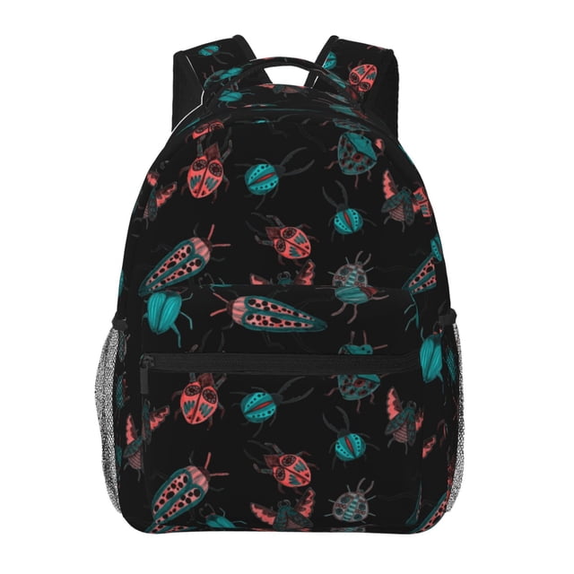 Balery Colorful Insect Mochila Escolar Impresa, Mochila Ligera para Viajes Casual, Mochila Duradera y Cómoda Multifuncional, Mochila para Laptop-One Size