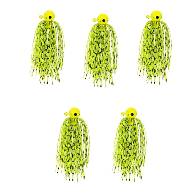 Naiovety Señuelo de pesca de lubina 5X con serpentina noctilucente de acero de alto carbono relativamente estable faldas de cebo más obvias para Pescar Tipo 1 Naiovety OD019652-01