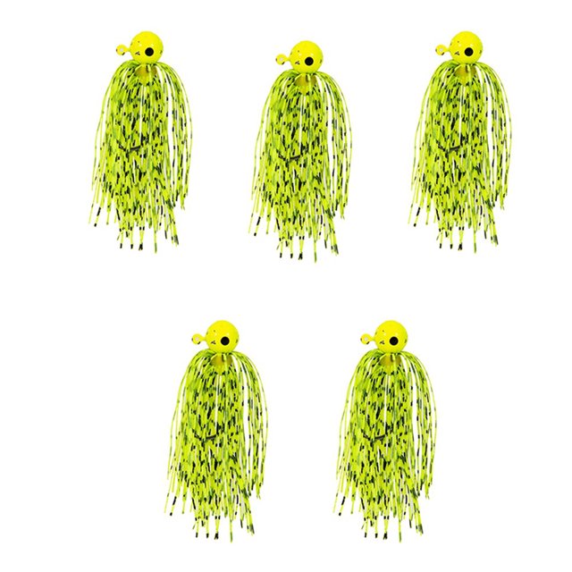 Naiovety Señuelo de pesca de lubina 5X con serpentina noctilucente de acero de alto carbono relativamente estable faldas de cebo más obvias para Pescar Tipo 3 Naiovety OD019652-03