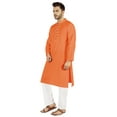 thumbnail image 3 of Atasi Indian Mens 2 Piece Kurta Pajama Set Henley NeckÂ&nbsp;Casual Long Kurta, 3 of 7