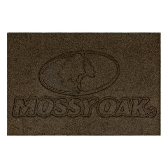 Mossy Oak Impressions Recycled Rubber Indoor Outdoor All Weather Non-slip Doormat, Mocha, 2' x 3'