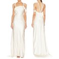 thumbnail image 3 of Vestido Largo Con Tirantes Finos Vestido de tirantes finos para mujer Vestido de fiesta sin espalda con volantes irregulares (Blanco M) Ygjytge para Mujer Blanco T S, 3 of 8
