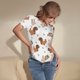 thumbnail image 3 of Balery Rabbit And Squirrel Body de cuello redondo de manga corta para mujer Tops de manga corta Tops básicos-Small, 3 of 7