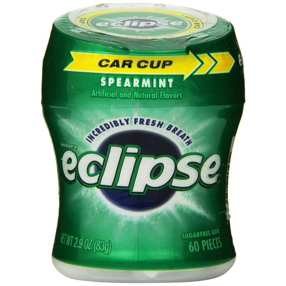 Wrigley Spearmint Big E Pack Eclipse Gum - Tray, 4 per pack -- 4 packs per case.