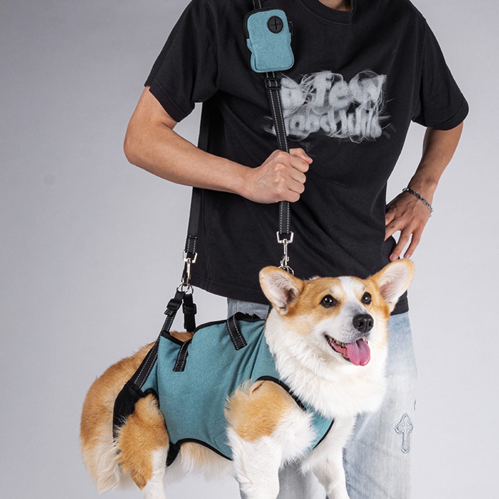 Rehabilitative Dog Slings Vests Adjustable Strap Lift Harness Shockproof Chest Support For Elderly Pet Outdoor Use