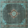 thumbnail image 1 of Ahgly Company Indoor Square Persian Light Blue Traditional Area Rugs, 7' Square, 1 of 4