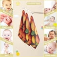 thumbnail image 3 of Dreamtimes 3 PCS Autumn Fruit Vegetable Baby Muslin Washcloths, Pumpkin Face Towel Burp Cloths Ultra Soft Absorbent Cotton Bath Wipes Towels for Newborn Boys Girls, 3 of 7