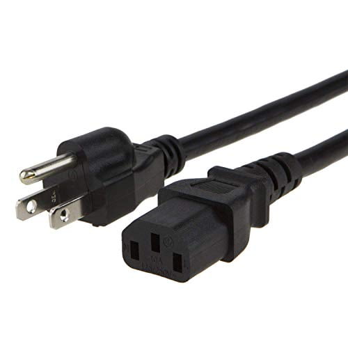 cablecreation 2-Pack] 10 Pieds 18 AWg Cordon d'Alimentation Universel pour Câble NEMA 5-15P à IEc320c13, 3M / Noir