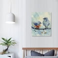 thumbnail image 4 of Nawypu Bird Picture Bathroom Decor Wall Art Blue and Gray Walls Decoration, Canvas, 4 of 5