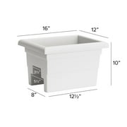 Root & Vessel Countryside Railing Planter, White, 16