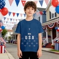 thumbnail image 5 of Graphic Tees for Boys Short Sleeve Crew Neck T-Shirts with Patriotic Printed Designs, 5 of 5