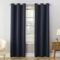 thumbnail image 3 of No. 918 Montego Casual Texturé Oeillet Rideau Panneau, 48 "x 95", Bleu Marine, 3 of 10