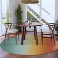 thumbnail image 3 of Orange Yellow Green Ombre Round Area Rug 5Ft Washable Circle Rugs for Living Room Bedroom, Modern Art Aesthetics Abstract Non-Slip Carpet Floor Mats Indoor Outdoor Carpet Runner Aesthetic Home Decor, 3 of 8