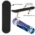 thumbnail image 2 of Skateboards for Beginners Currents translucent hues snaking swirls foamy sprays color shape 31"x8" Maple Double Kick Concave Boards Complete Skateboards Outdoor for Adults family friends Gifts, 2 of 5