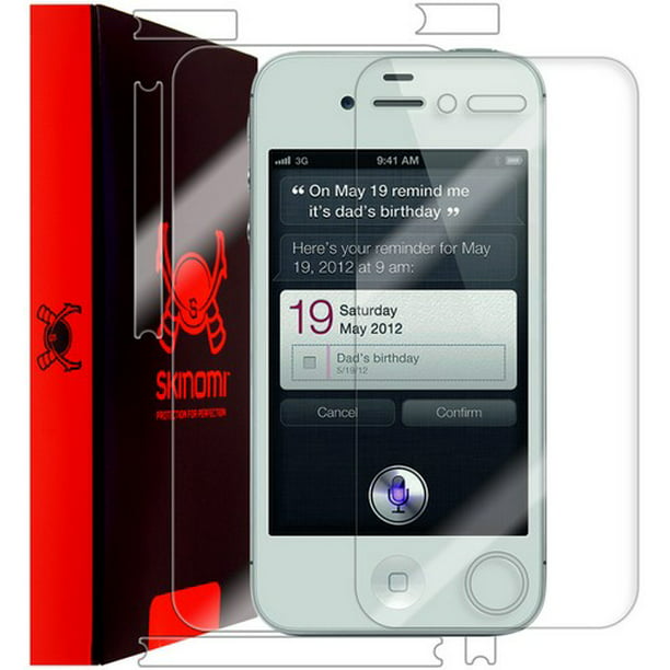 Sandsynligvis Brokke sig tyngdekraft Skinomi Clear Full Body Phone Protector Film Cover for Apple iPhone 4S  Verizon - Walmart.com