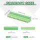 thumbnail image 2 of Conectores de bloque de terminal PCB enchufables Uxcell, 2 juegos de 15 pines 3.81mm/0.15" para proyectos electrónicos (Verde, 58x21.5x11mm), 2 of 6