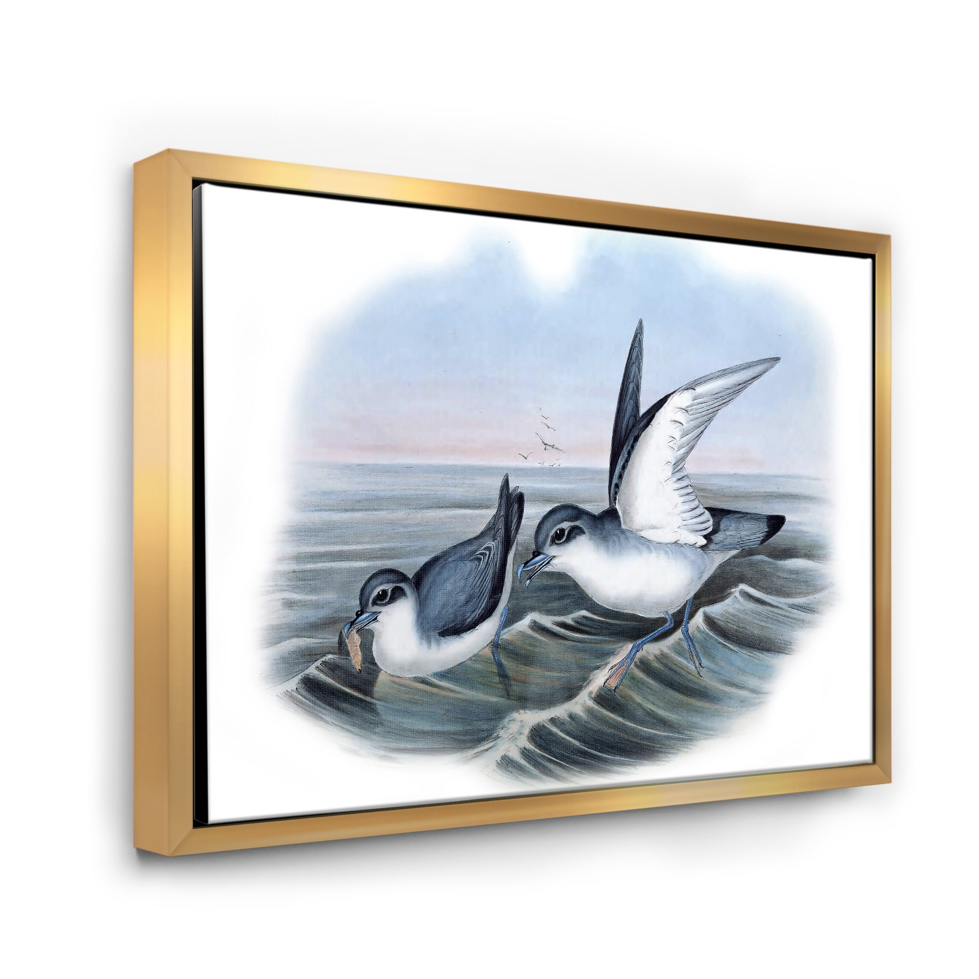 Designart 'Ancient Bird Life X' Traditional Framed Canvas Wall Art Print